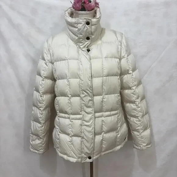 Lauren by Ralph Lauren cream puffer jacket size Large - Picture 1 of 8